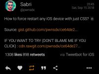苹果iOS Safari的弱点被发现了? 打开网页就强迫重开机、只需要15行CSS语法