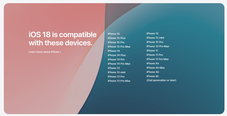 iOS18 支持 iPhone机型! 不支持 iOS 18 手机型号