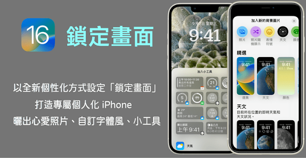 iOS 16 锁定画面大更新,多样主题可添加小工具、选择字体和颜色
