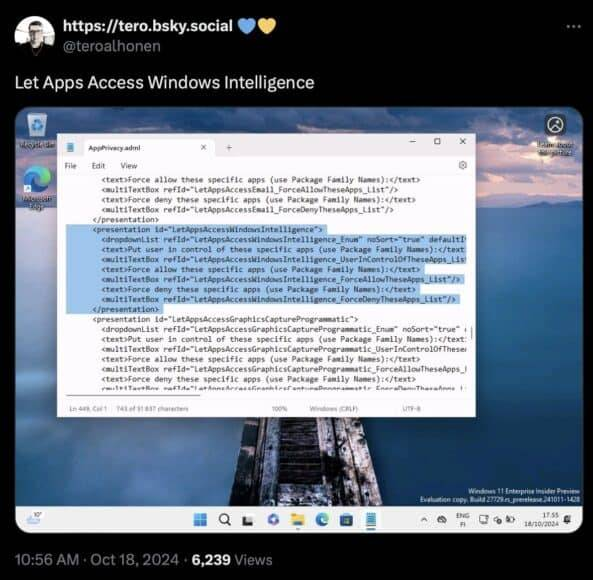 微软或向 Apple 致敬 消息指 Copilot+ 将改名为 Windows Intelligence 整合 AI 功能 第2张 微软或向 Apple 致敬 消息指 Copilot+ 将改名为 Windows Intelligence 整合 AI 功能 第2张