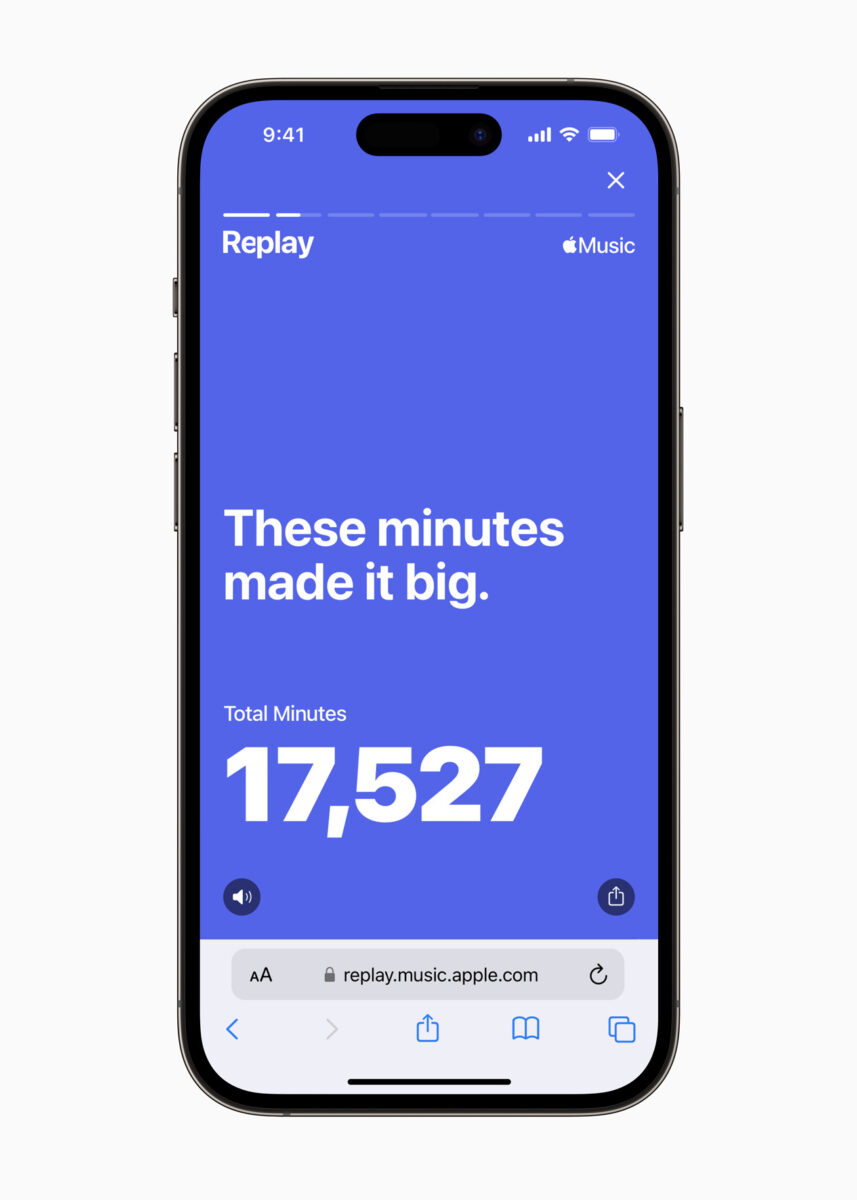 Apple Music 推出全新 Replay 音乐回忆体验,并公布 2022 年终排行榜 第2张 Apple Music 推出全新 Replay 音乐回忆体验,并公布 2022 年终排行榜 第2张