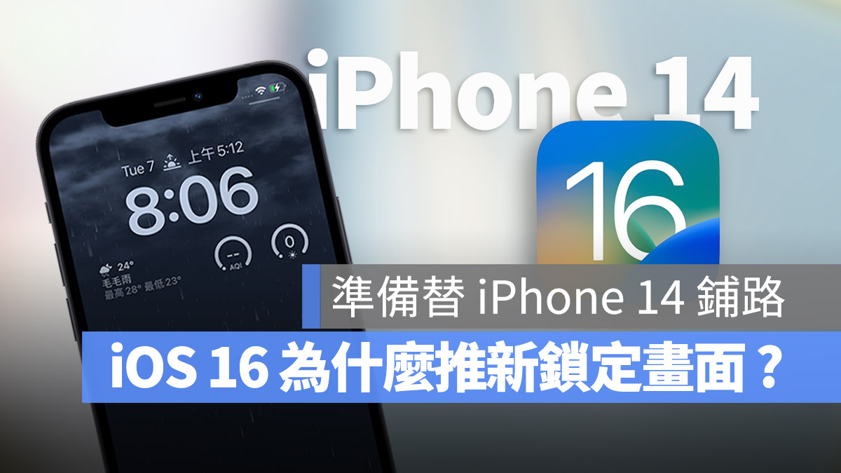 iOS 16 为什么要大改锁定画面?原因跟 iPhone 14 很有关係 第1张 iOS 16 为什么要大改锁定画面?原因跟 iPhone 14 很有关係 第1张
