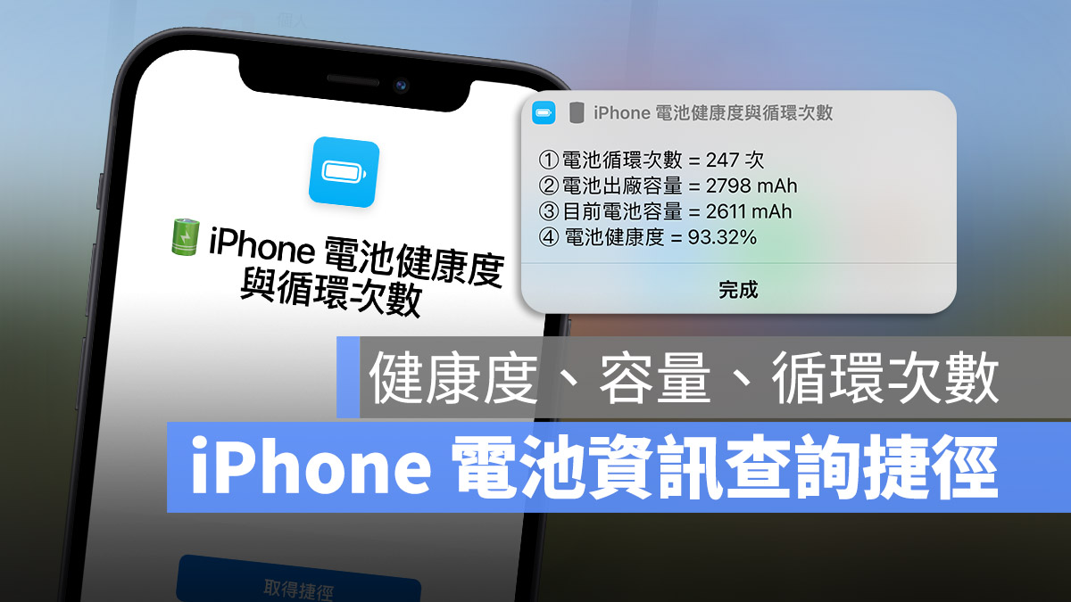 iPhone 电池健康度、充电循环次数查询捷径推荐·2023 版 第1张 iPhone 电池健康度、充电循环次数查询捷径推荐·2023 版 第1张