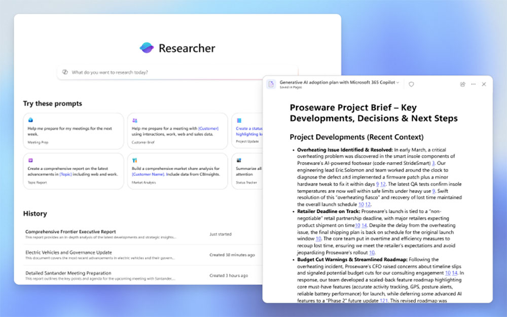 微软向所有 Microsoft 365 Copilot 用户开放 Researcher 与 Analyst AI 代理功能 - 锐达哥